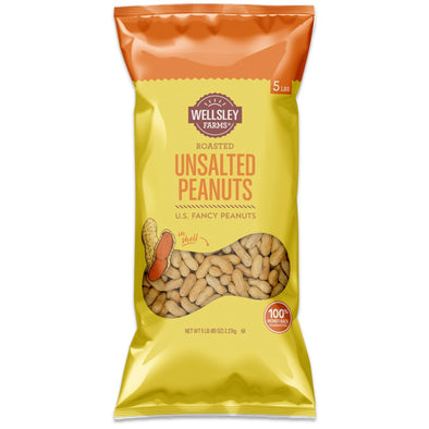 Back Home Grocery Wellsley Farms Wellsley Farms Snack Shop Wellsley Farms Unsalted & Roasted In-Shell Peanuts, 5 lbs